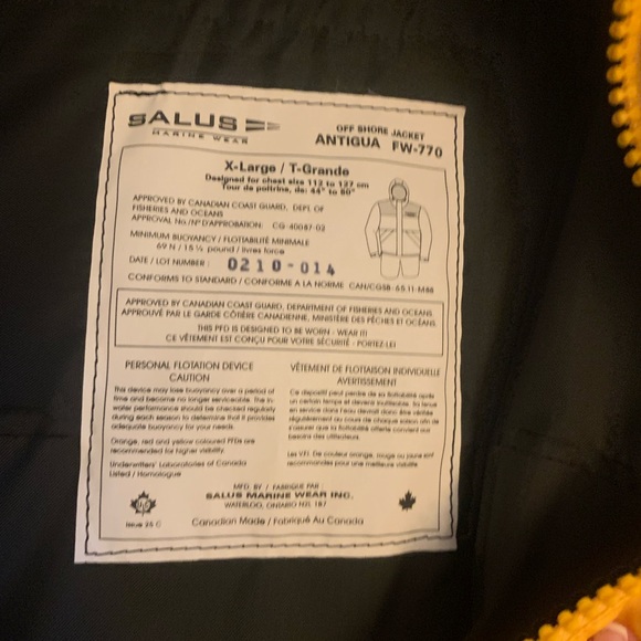 Mens Salus sailing jacket - Picture 4 of 6